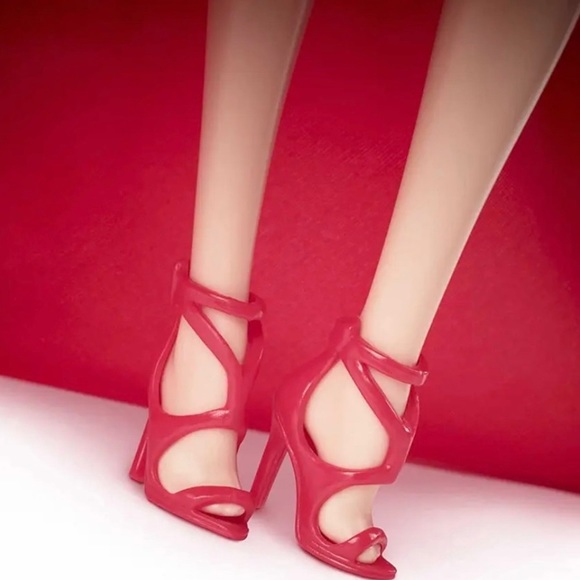 Barbie Signature 2022 Holiday Doll Asian Doll Red Gown NWT - Picture 7 of 10